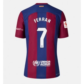 Barcelona Ferran Torres #7 Koszulka Podstawowych Kobiety 2023-24 Krótki Rękaw